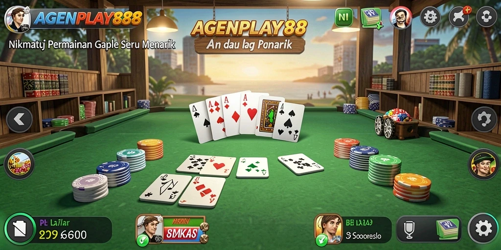 Tampilan gameplay Gaple yang menarik di AGENPLAY88.