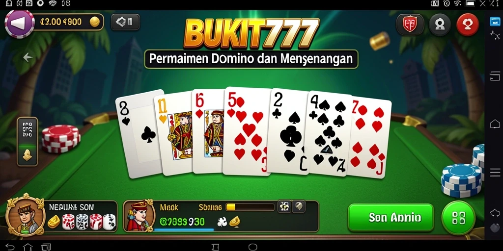 Tampilan gameplay domino yang menarik dan interaktif di BUKIT777.