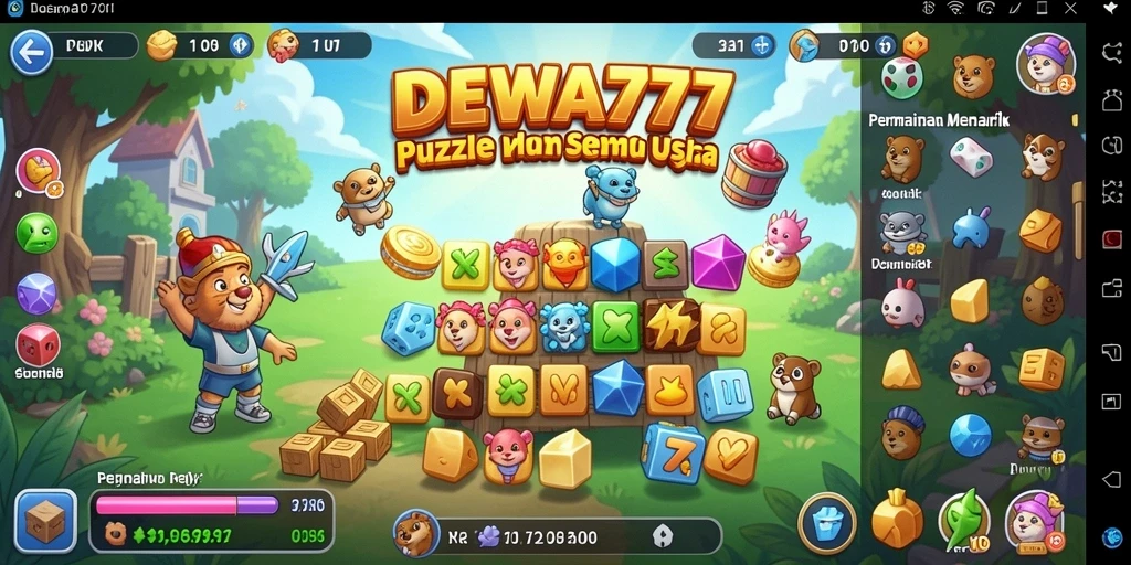 Tampilan seru dari gameplay DEWA777 yang menantang.