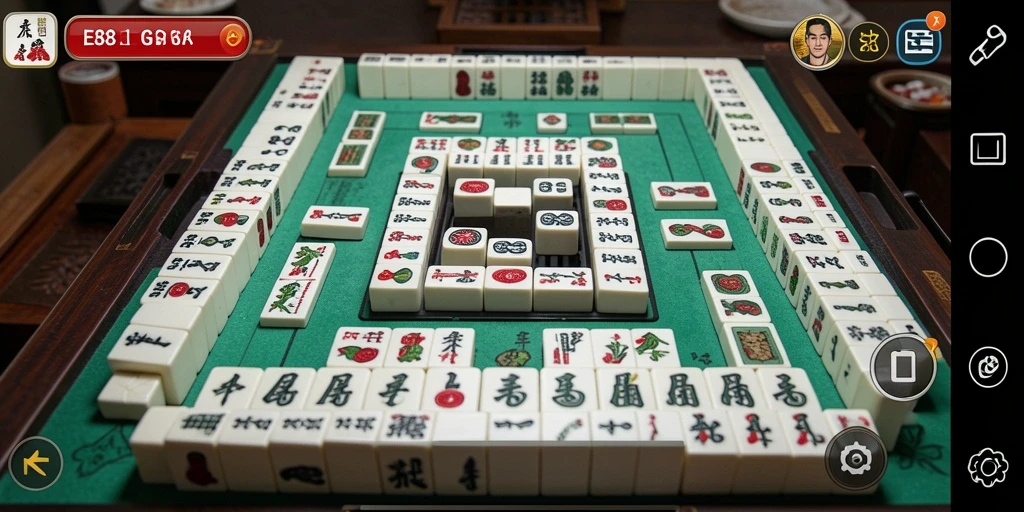 Tampilan menarik dari gameplay E88 Mahjong yang seru.