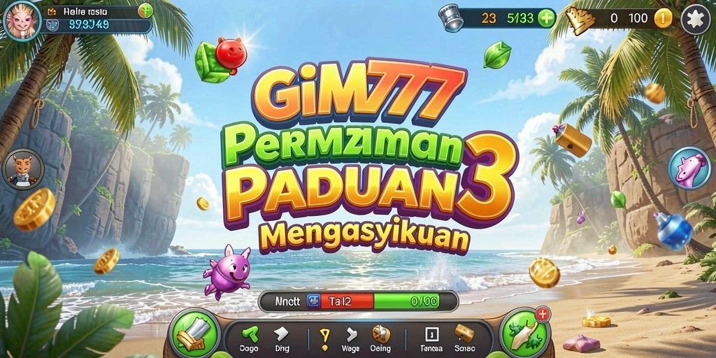 Screenshot GIM777 memperlihatkan momen seru dalam permainan Match-3.