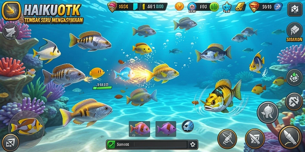 Tampilan gameplay HAIKUOTK yang seru dan penuh warna.