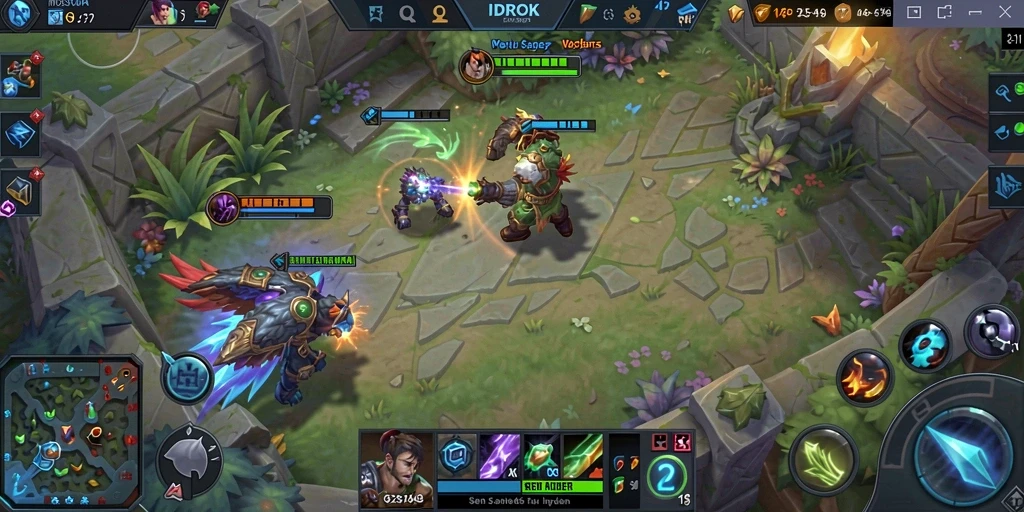 Tangkapan layar gameplay seru dalam IDROK dengan karakter unik.