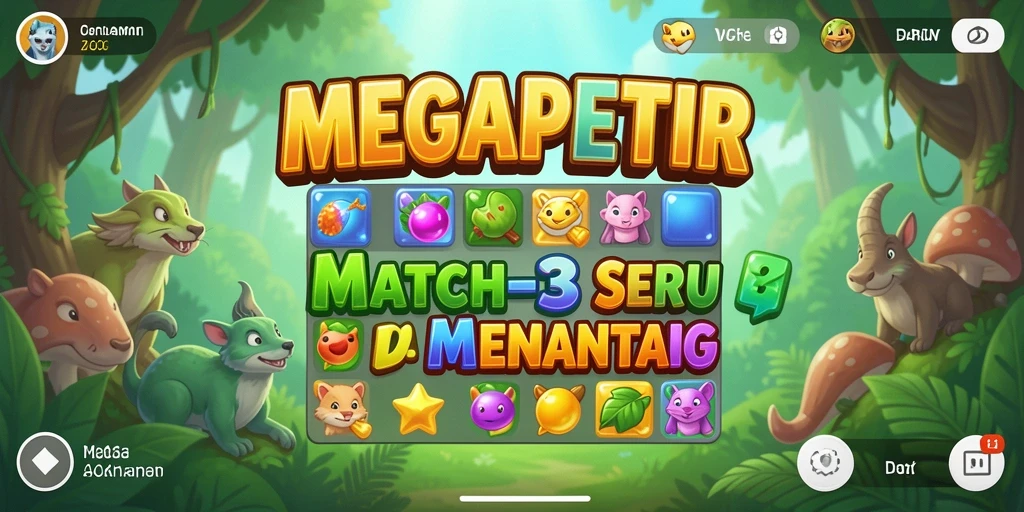 Gameplay MEGAPETIR yang menarik dan penuh warna.