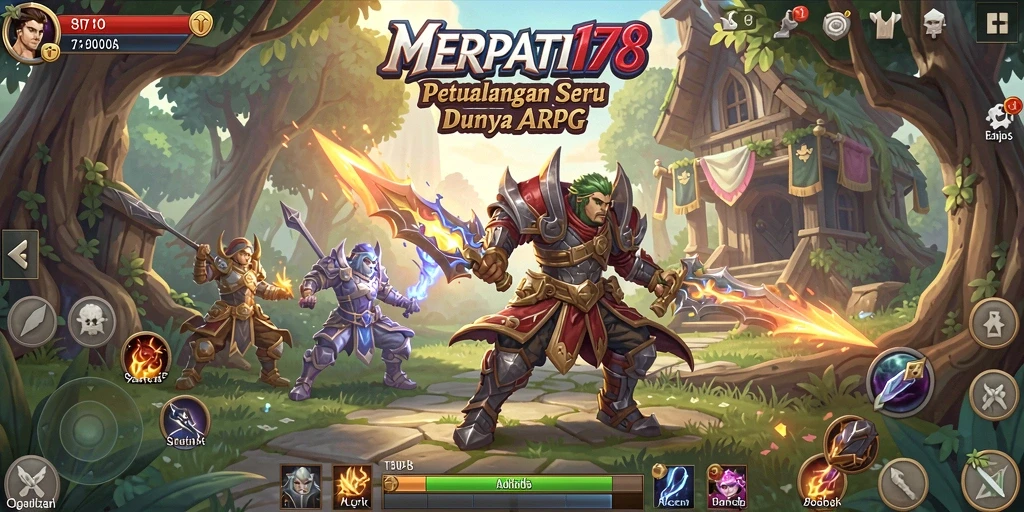 Tampilan gameplay seru dalam dunia ARPG MERPATI178.
