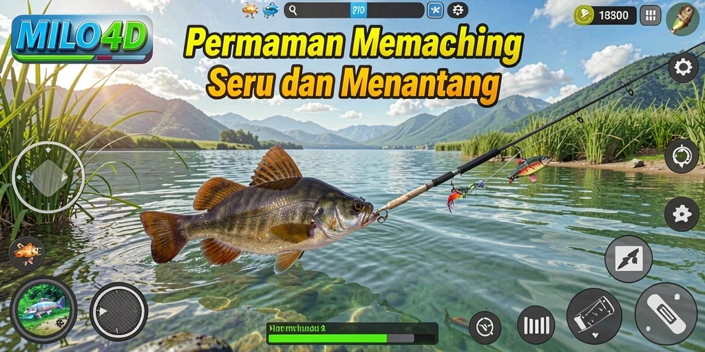 Tampilan gameplay memancing yang menakjubkan di MILO4D.