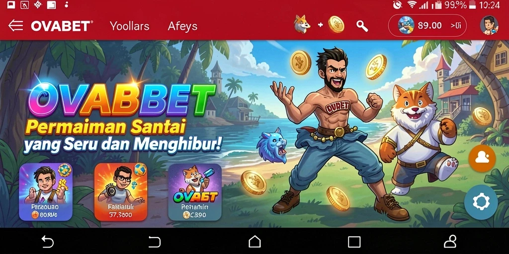 Tampilan gameplay OVABET yang menarik dan menghibur.