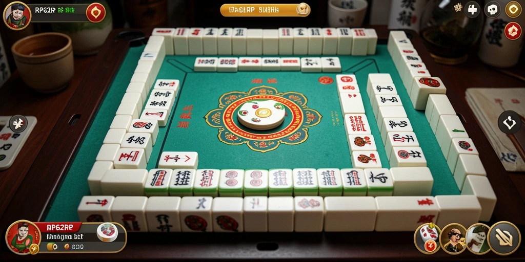 Screenshot utama RP62RP menunjukkan gameplay Mahjong yang menarik.