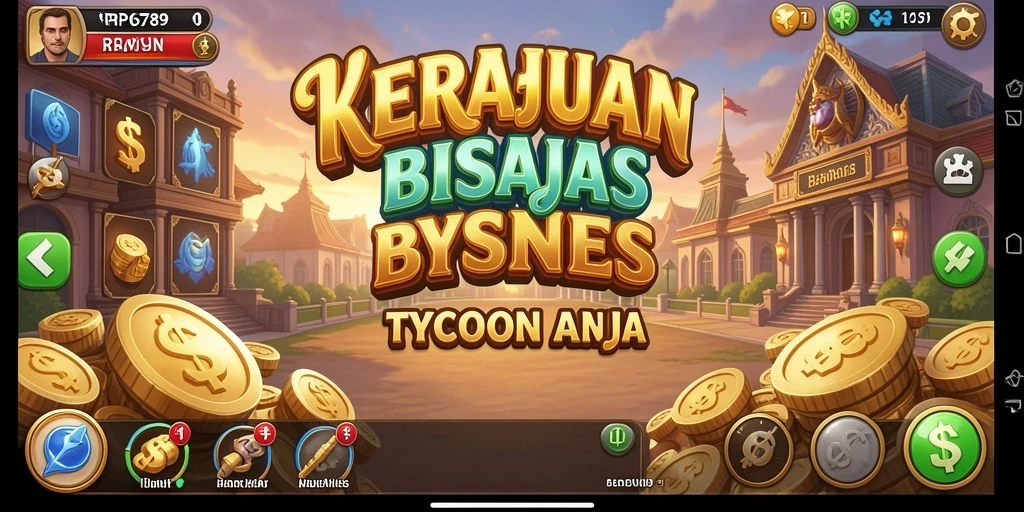 Screenshot utama RP6789 menampilkan aksi mengelola bisnis Tycoon.