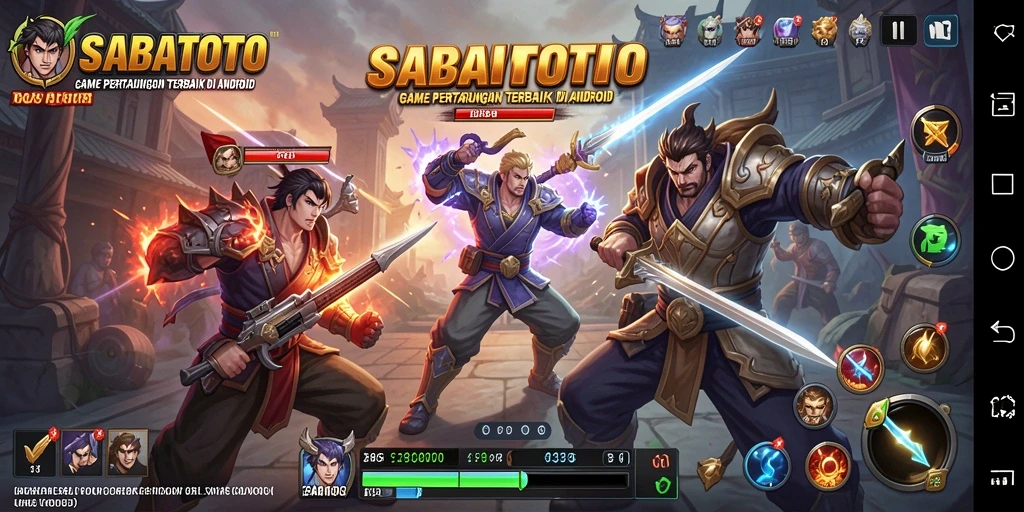 Tangkapan layar gameplay SABATOTO yang menampilkan aksi pertarungan seru.