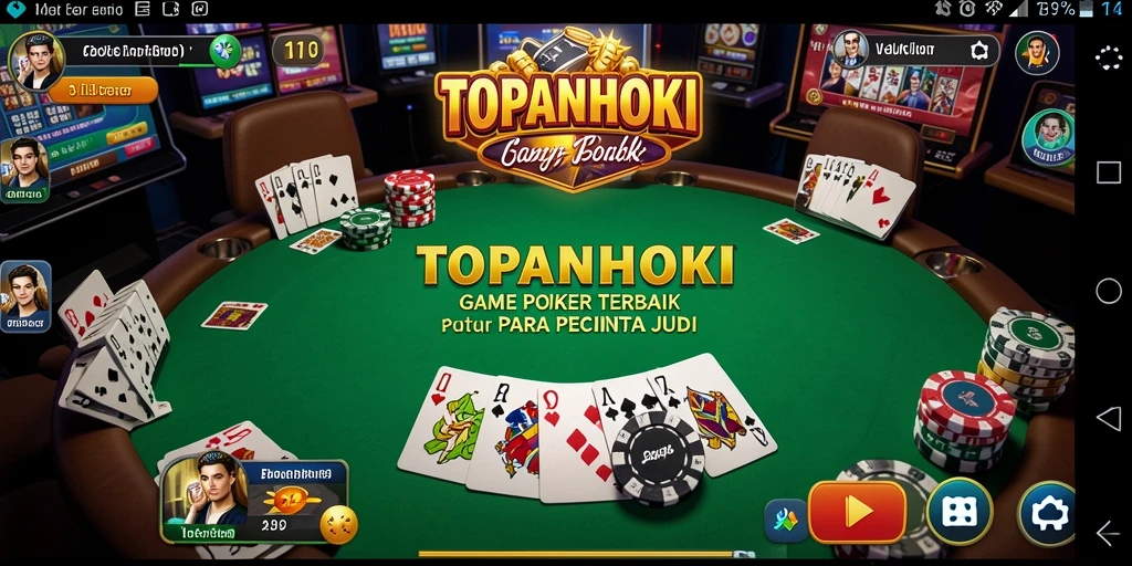Screenshot utama <strong>TOPANHOKI</strong> menampilkan suasana seru permainan Poker.