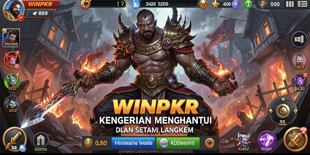 Screenshot gameplay WINPKR dengan suasana horror yang mencekam.