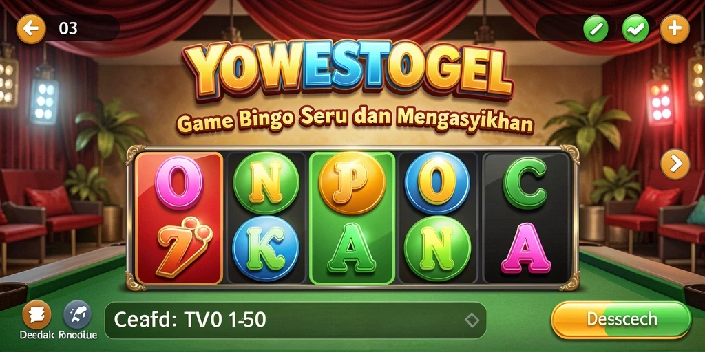 Screenshot gameplay YOWESTOGEL yang menampilkan suasana permainan Bingo yang seru.