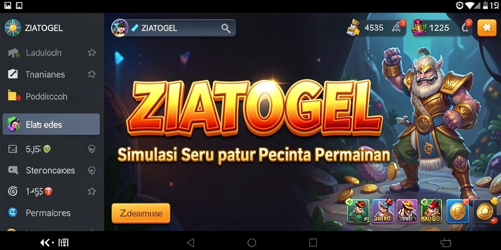 Screenshot menunjukkan penggambaran dunia virtual ZIATOGEL yang menarik.