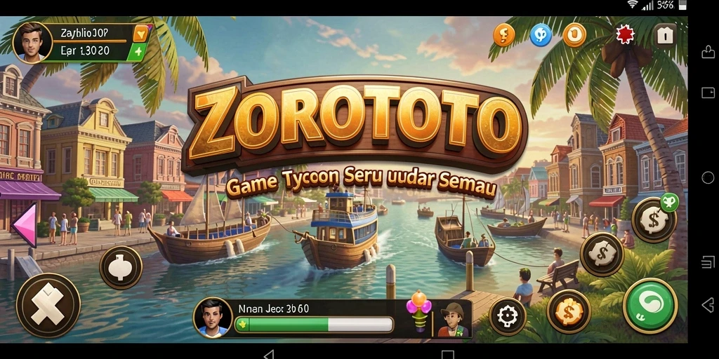 Screenshot gameplay ZOROTOTO menampilkan pengalaman Tycoon yang seru.
